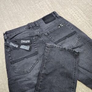 Buffalo David Bitton Jeans Men 28x32 Six X Straight Stretch Gray Charcoal Denim